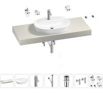 Раковина Wellsee 60 см со столешницей 120 смClinв наборе 10 в 1 201007776