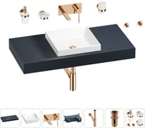 Раковина 40 см со столешницей 100 см Wellsee Doux в наборе 9 в 1 201009189