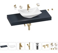 Раковина Wellsee 60 см со столешницей 120 см Cerulean в наборе 10 в 1 201012943