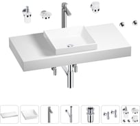 Раковина 40 см со столешницей 100 см Wellsee Doux в наборе 10 в 1 201009231
