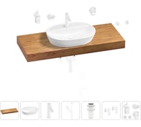 Раковина Wellsee 60 см со столешницей 120 см Calin в наборе 10 в 1 201007800