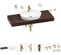 Раковина Wellsee 60 см со столешницей 120 см Calin в наборе 10 в 1 201007803