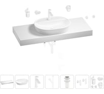 Раковина Wellsee 60 см со столешницей 120 см Calin в наборе 10 в 1 201007815