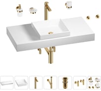 Раковина 40 см со столешницей 100 см Wellsee Doux в наборе 10 в 1 201009233