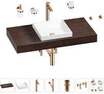 Раковина 40 см со столешницей 100 см Wellsee Doux в наборе 10 в 1 201009214