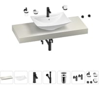 Раковина Wellsee 60 см со столешницей 120 см Cerulean в наборе 10 в 1 201012937