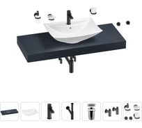 Раковина Wellsee 60 см со столешницей 120 см Cerulean в наборе 10 в 1 201012947