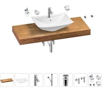 Раковина Wellsee 60 см со столешницей 120 см Cerulean в наборе 10 в 1 201012951