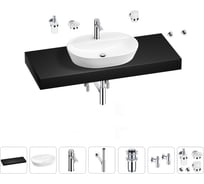 Раковина Wellsee 60 см со столешницей 120 см Calin 201007826 в наборе 10 в 1