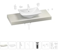 Раковина Wellsee 60 см со столешницей 120 см Cerulean в наборе 10 в 1 201012940