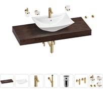 Раковина Wellsee 60 см со столешницей 120 см Cerulean в наборе 10 в 1 201012968