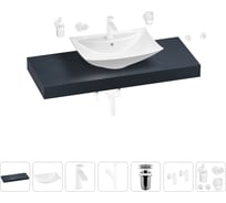 Раковина Wellsee 60 см со столешницей 120 см Cerulean в наборе 10 в 1 201012945