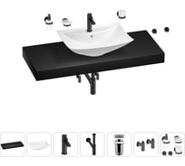 Раковина Wellsee 60 см со столешницей 120 см Cerulean в наборе 10 в 1 201012987