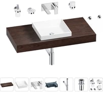 Раковина 40 см со столешницей 100 см Wellsee Doux в наборе 9 в 1 201009221