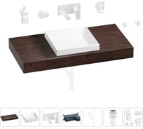 Раковина 40 см со столешницей 100 см Wellsee Doux в наборе 9 в 1 201009225