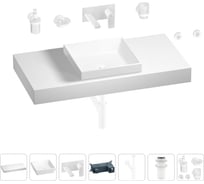 Раковина 40 см со столешницей 100 см Wellsee Doux в наборе 9 в 1 201009245