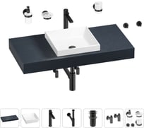 Раковина 40 см со столешницей 100 см Wellsee Doux в наборе 10 в 1 201009177