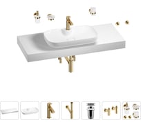 Раковина Wellsee 60 см со столешницей 120 см Croquis 2.0 в наборе 10 в 1 201008773