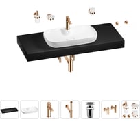 Раковина Wellsee 60 см со столешницей 120 см Croquis 2.0 201008789 в наборе 10 в 1