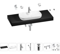 Раковина Wellsee 60 см со столешницей 120 см Croquis 2.0 201008781 в наборе 10 в 1