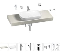 Раковина Wellsee 60 см со столешницей 120 см Croquis в наборе 10 в 1 201008136