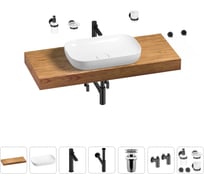 Раковина Wellsee 60 см со столешницей 120 см Croquis в наборе 10 в 1 201008177