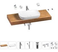 Раковина Wellsee 60 см со столешницей 120 см Croquis в наборе 10 в 1 201008176