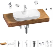 Раковина 70 см со столешницей 100 см Wellsee Croquis 2.0 в наборе 10 в 1 201008876