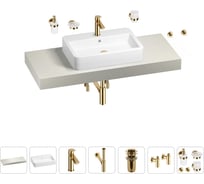 Раковина Wellsee 60 см со столешницей 120 см Halcyon в наборе 10 в 1 201012033