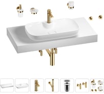 Раковина Wellsee 70 см со столешницей 100 смCroquis 2.0в наборе 10 в 1 201008898