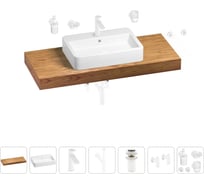 Раковина Wellsee 60 см со столешницей 120 см Halcyon в наборе 10 в 1 201012055