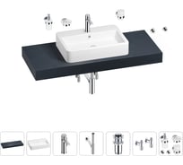 Раковина Wellsee 60 см со столешницей 120 см Halcyon в наборе 10 в 1 201012046