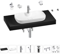 Раковина Wellsee 70 см со столешницей 100 смCroquis 2.0в наборе 10 в 1 201008906