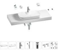 Раковина 70 см со столешницей 120 см Wellsee Croquis 2.0 в наборе 10 в 1 201008951