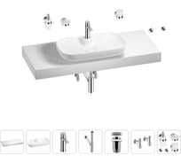 Раковина 70 см со столешницей 120 см Wellsee Croquis 2.0 в наборе 10 в 1 201008956