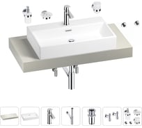 Раковина Wellsee 70 см со столешницей 100 смGraceful Proв наборе 10 в 1 201012631