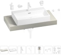 Раковина Wellsee 70 см со столешницей 100 смGraceful Proв наборе 10 в 1 201012640