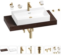 Раковина Wellsee 70 см со столешницей 100 смGraceful Proв наборе 10 в 1 201012663