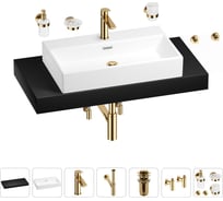 Раковина Wellsee 70 см со столешницей 100 смGraceful Proв наборе 10 в 1 201012683