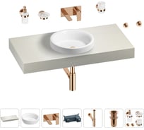 Раковина Wellsee 40 см со столешницей 100 смDouxв наборе 9 в 1 201009644