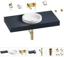 Раковина Wellsee 40 см со столешницей 100 смDouxв наборе 9 в 1 201009668