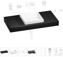 Раковина 40 см со столешницей 100 см Wellsee Doux в наборе 9 в 1 201009270