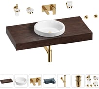 Раковина Wellsee 40 см со столешницей 100 смDouxв наборе 9 в 1 201009703