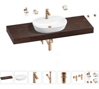 Раковина Wellsee 60 см со столешницей 140 смClinв наборе 10 в 1 201007864