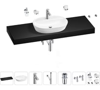 Раковина Wellsee 60 см со столешницей 140 см Calin 201007881 в наборе 10 в 1