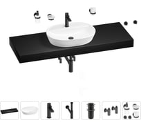 Раковина Wellsee 60 см со столешницей 140 см Calin 201007887 в наборе 10 в 1