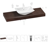 Раковина Wellsee 60 см со столешницей 140 см Cerulean в наборе 10 в 1 201013030