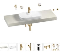 Раковина Wellsee 60 см со столешницей 140 см Croquis 2.0 в наборе 10 в 1 201008798