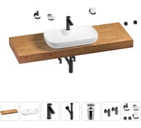 Раковина Wellsee 60 см со столешницей 140 смCroquis 2.0в наборе 10 в 1 201008812