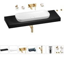 Раковина 90 см со столешницей 140 см Wellsee Croquis в наборе 9 в 1 201008608